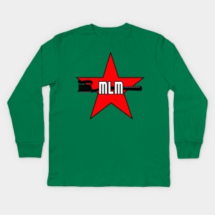 MLM Marxism-Leninism-Maoism Toothbrush Logo Kids Long Sleeve T-Shirt